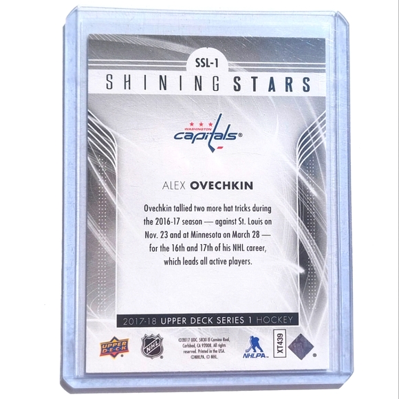 Alexander Ovechkin Shining Stars 2017-2018 Insert Hockey Card #SSL-1 - Picture 2 of 2